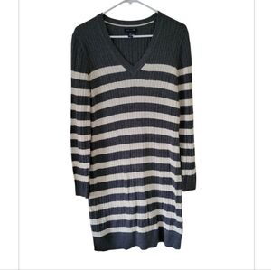 Tommy hilfiger Grey striped sweater dress